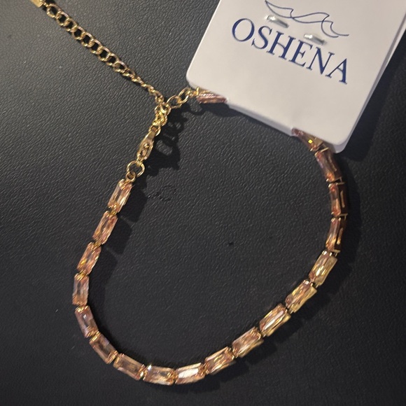 Oshena Jewelry - Oshena light‎ Pink Crystal 18k gold plated Tennis Bracelet tarnish & water proof